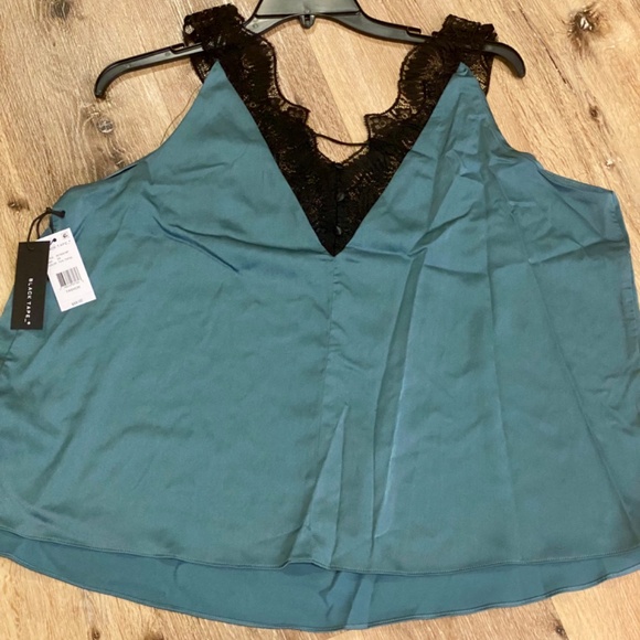 Sultry Teal Lace Trim Satin Cami, brand new condition. - Picture 10 of 12